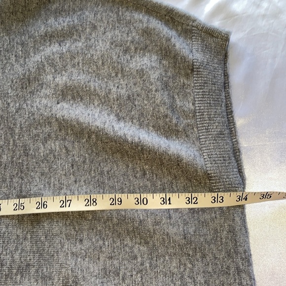 New ALYA Boho Funnel Neck Knit Sweater Poncho Oversize Versatile Heathered Gray - Picture 6 of 15